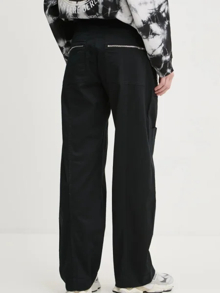 Kalhoty Abercrombie & Fitch jednoduché high waist černá