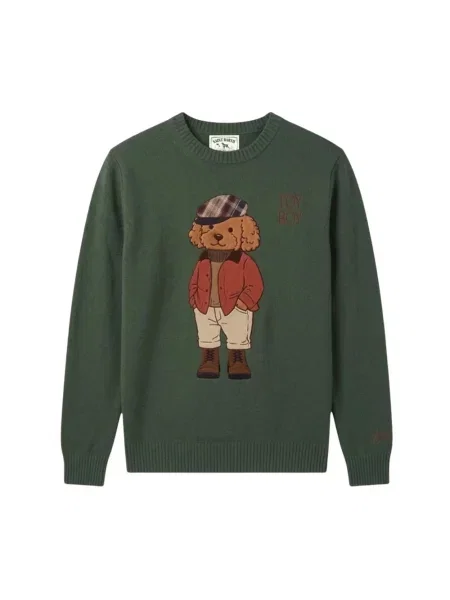 Sweter Mc2 Saint Barth wełniany zielony