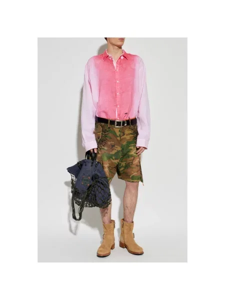 Lniana koszula Dsquared2 różowa