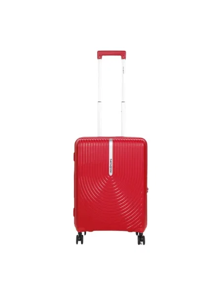 Lniana walizka Samsonite czerwona