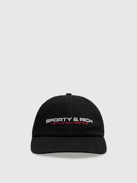 Кепка з вишивкою логотипа Sporty & Rich чорна