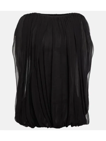 Top Rick Owens de mătase negru