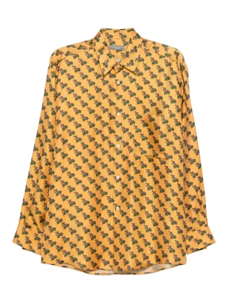 Hedvábná košile Christian Dior Pre-owned žlutá