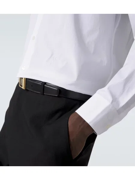 Cămașă Saint Laurent din poplin alb