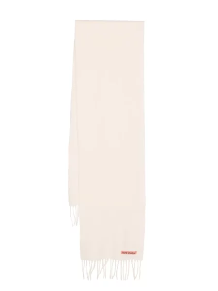 Fular Acne Studios de lână alb