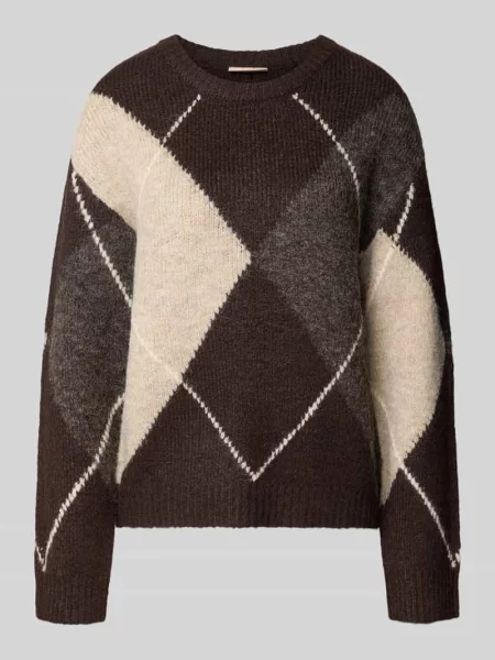 Sweter z dzianiny o kroju relaxed fit z elastycznej mieszanki wełny model lulu' Free/quent