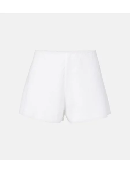 Pantaloni scurți Dôen de in alb