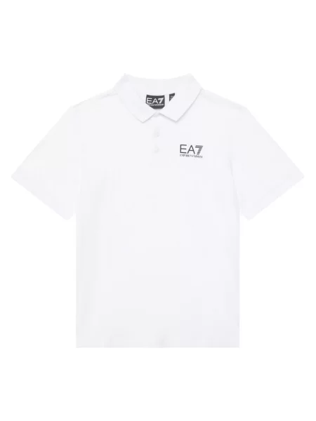 Детское поло Ea7 Emporio Armani белое