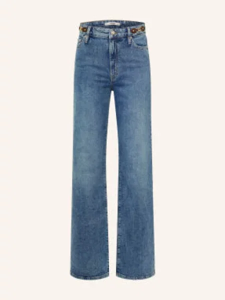 Maje Jeansy Wide Leg blau niebieskie