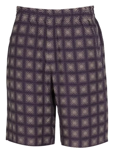 Kostkované bermudy Needles fialové