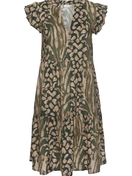 LASCANA Rochie de vară maro deschis / închis verde