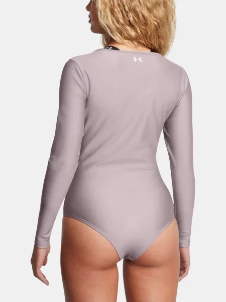 Dámske body Under Armour Vanish Leotard Tetra Gray/White fialová