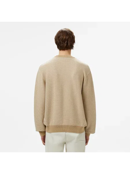 Lacoste Sweter Relaxed Fit beżowy