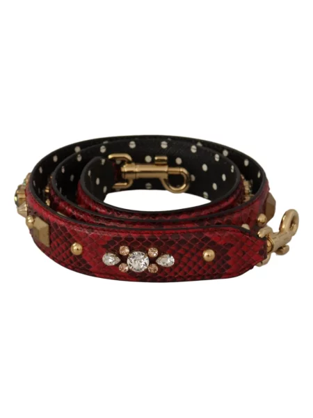 Torebka Dolce And Gabbana skórzana na ramiączkach dwustronna czerwona