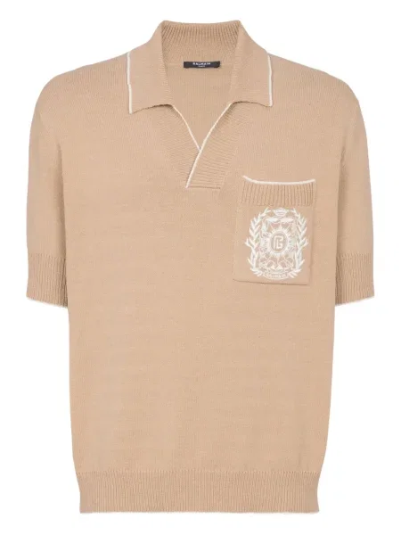 Polo Balmain cu broderie