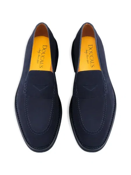 Pantofi loafer Doucal's din piele de căprioară albastru