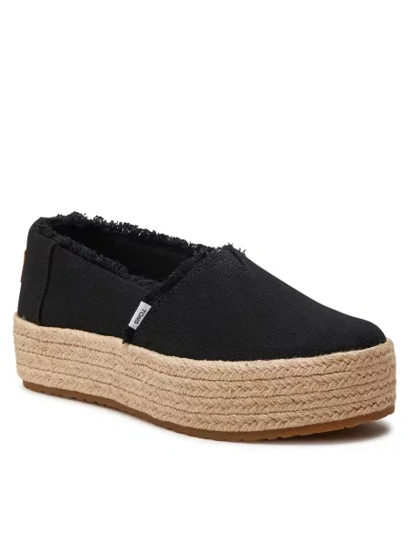 Espadrile Toms Valencia Black Canvas črna