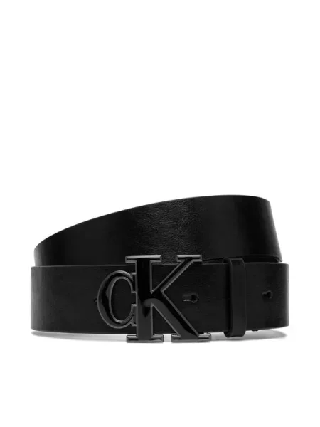 Calvin Klein Колан Ck Enamel Buckle черен