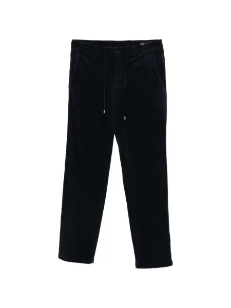 Pantaloni Karl Lagerfeld de catifea cord cu cordon albastru