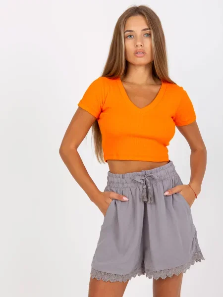 Pantaloni scurți Fashionhunters gri