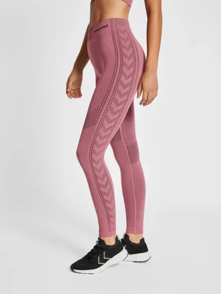 Legginsy mid-rise Hummel Shaping różowe
