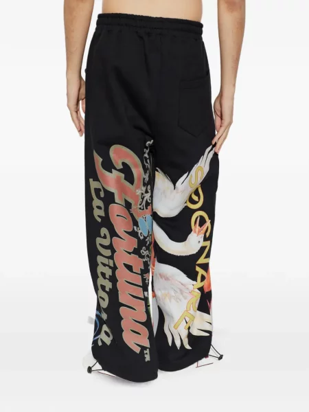 Pantaloni Pdf cu imagine alergare negru