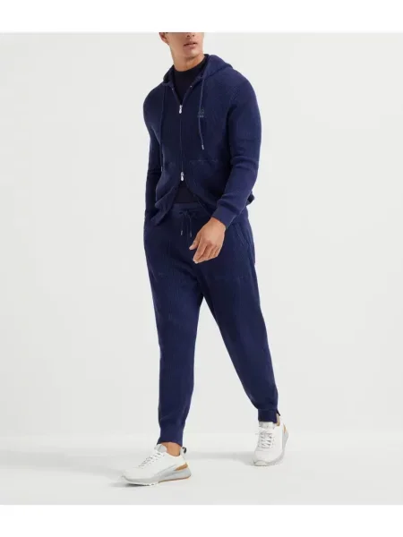 Pantaloni Brunello Cucinelli albastru