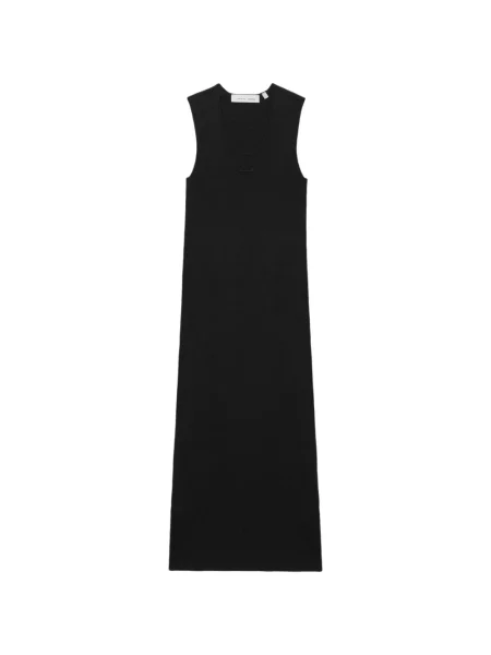 Rochie midi Fear Of God Essentials fără mâneci până la genunchi de costum negru