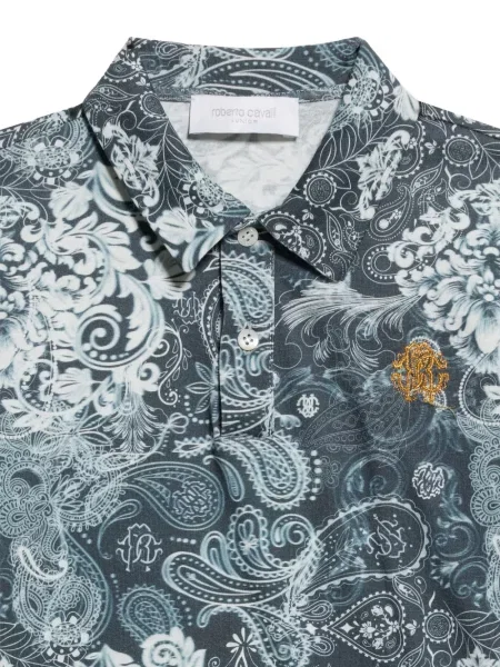 Koszulka polo dziecięca Roberto Cavalli niebieska