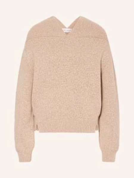 Victoria Beckham Sweter Z Dodatkiem Kaszmiru beige beżowy