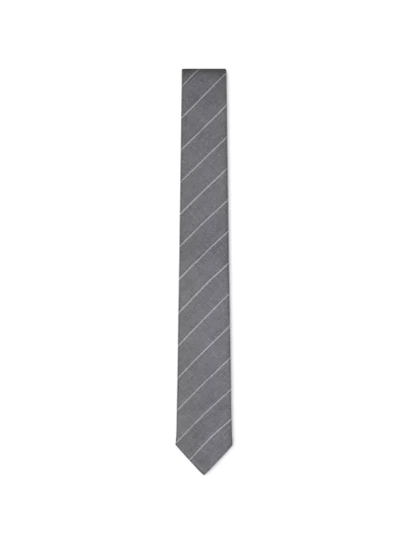 Cravată Thom Browne cu dungi gri