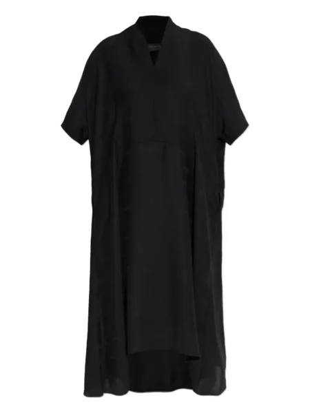 Sukienka midi Balenciaga z dekoltem w serek do kolan garniturowa czarna