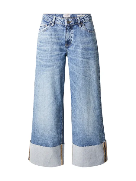 GUESS JEANS Kavbojke GJ WIDE LEG CUFFED svetlo modra
