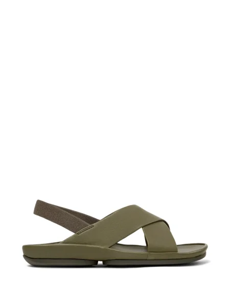 Sandale Camper din piele cu bretele verde