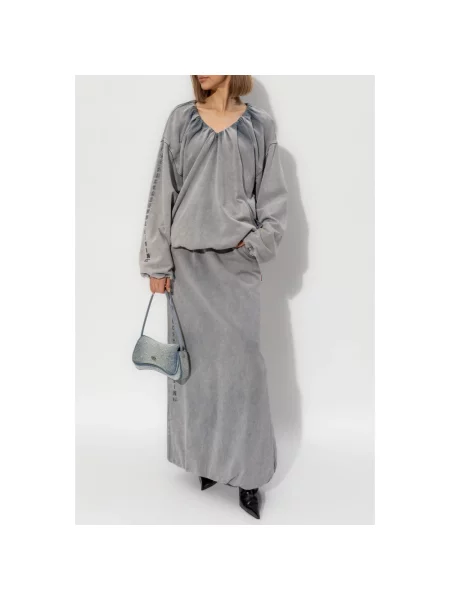 Spódnica maxi Diesel szara