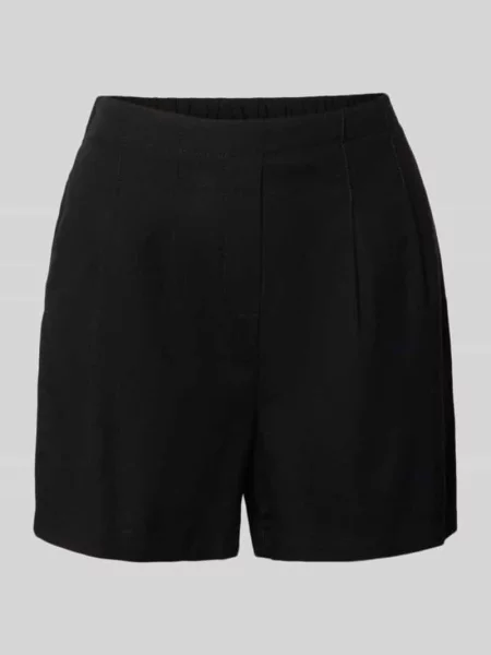 Bermudy o kroju relaxed fit z mieszanki i lnu model JESMILO' Vero Moda czarne