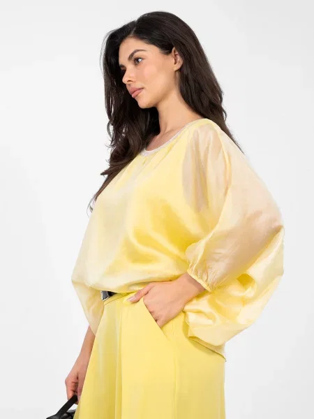 Bluză Italy Moda din satin alb