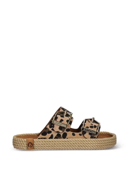 Espadrile Bohonomad cu imagine cu model leopard cu cataramă