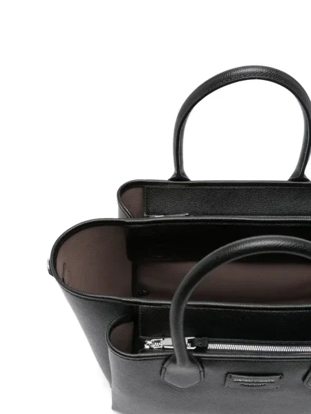 Geanta de piele Emporio Armani din piele negru