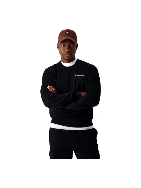 Bluza z naszywanymi metkami z logo Champion czarna