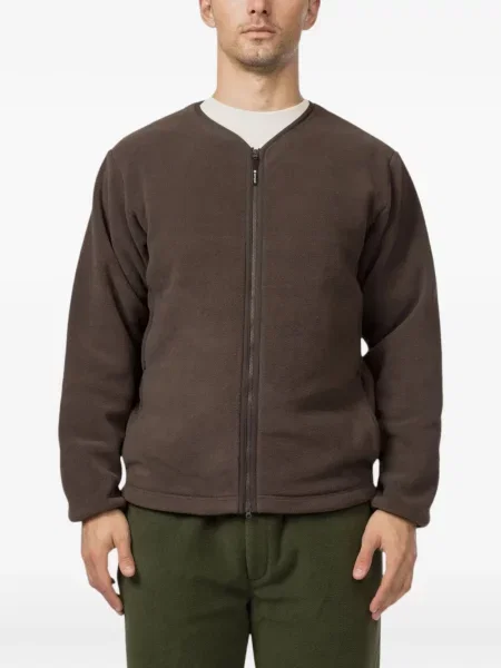 Cardigan Snow Peak din fleece maro