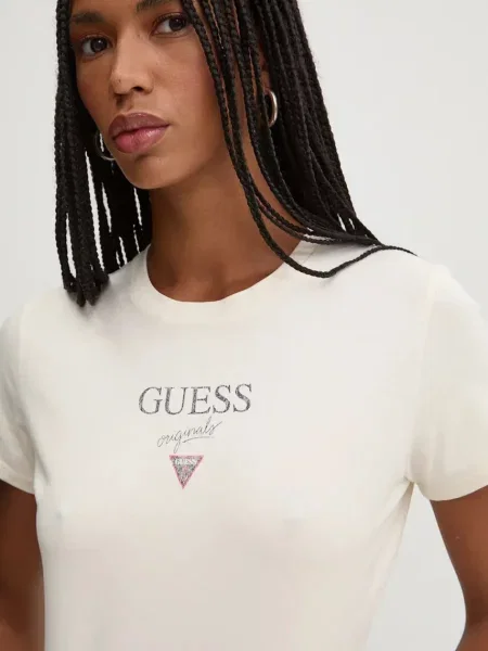 T-shirt Guess Originals Vintage Baker Baby Tee Sandy Shore Multi S beżowa