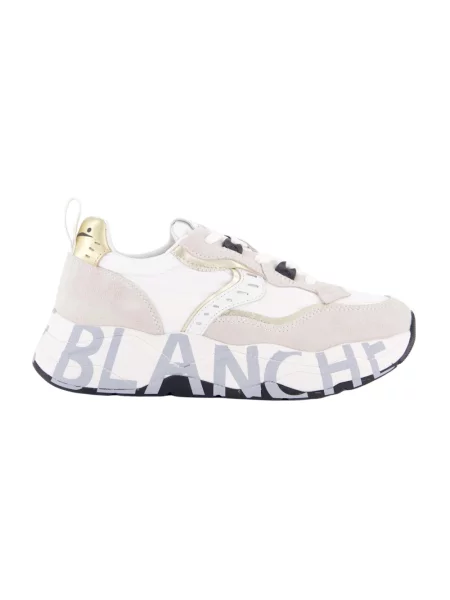 Sneakersy Voile Blanche zamszowe z logo białe