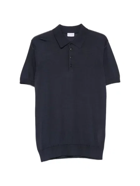 Scurt tricou polo Pal Zileri tricotate albastru