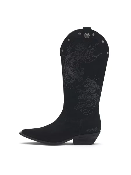 Ed Hardy Kovbojské boty černá