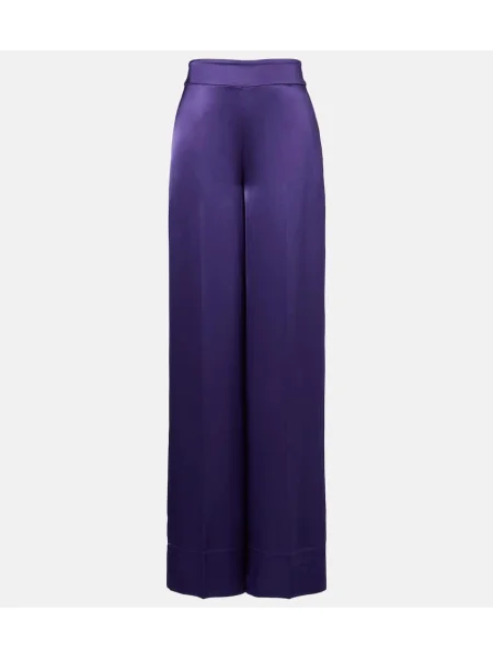 Pantaloni Joseph din satin violet