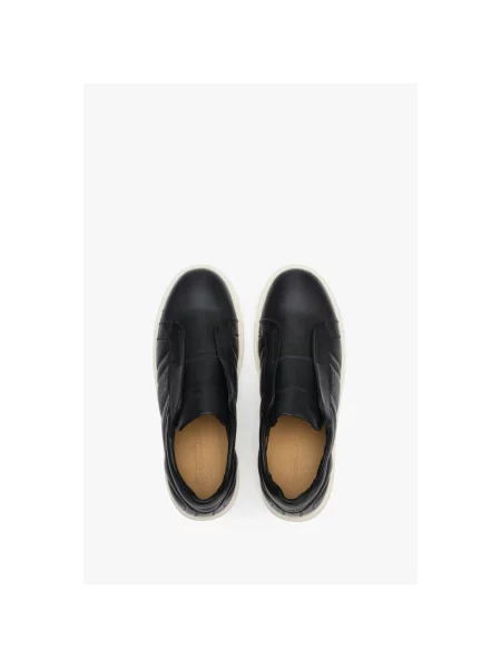 Шкіряні кеди Estro без шнурівки чорні