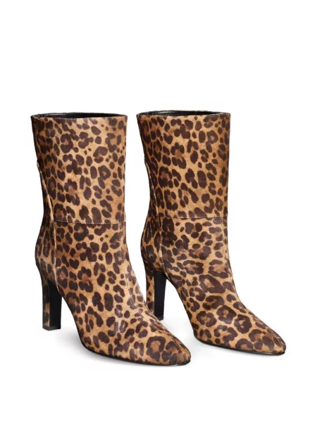 Cizme scurte Temperley London cu imagine cu model leopard
