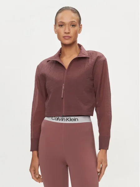 Яке за трениране Calvin Klein Performance преходен модел розово