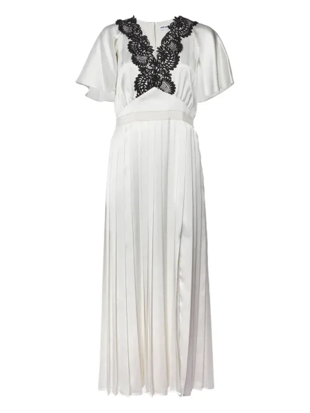 Rochie de dantelă Self-portrait din dantelă alb